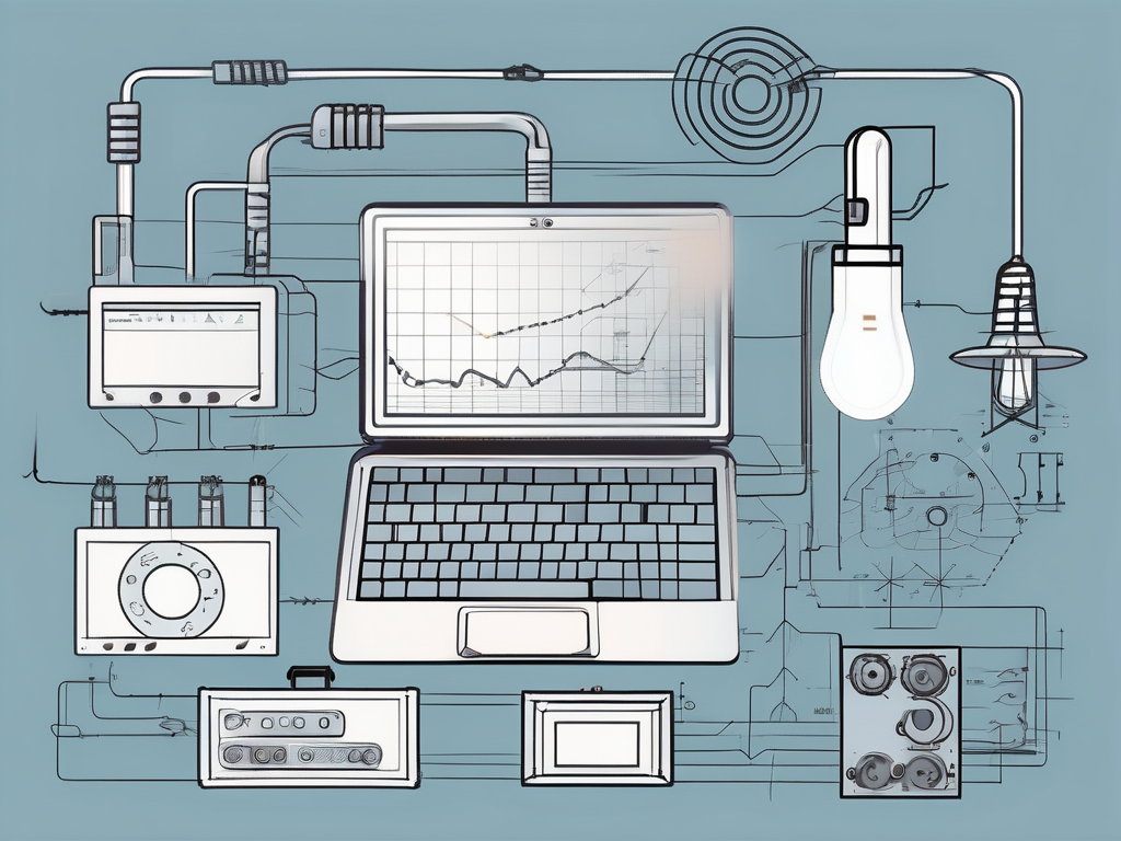 A sales engineer's tools such as a laptop